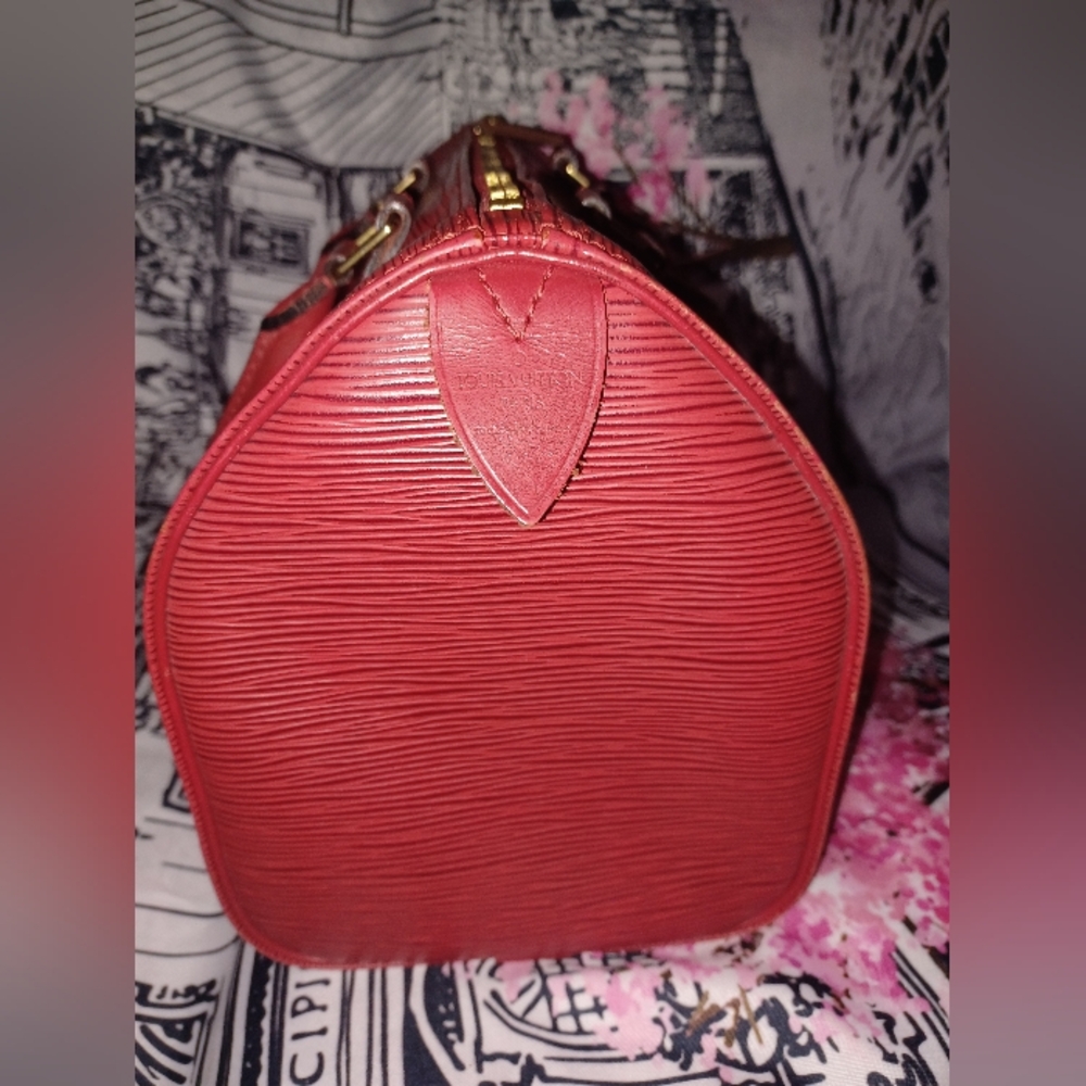 GUC Louis Vuitton red epi Speedy 25 - Picture 7 of 16